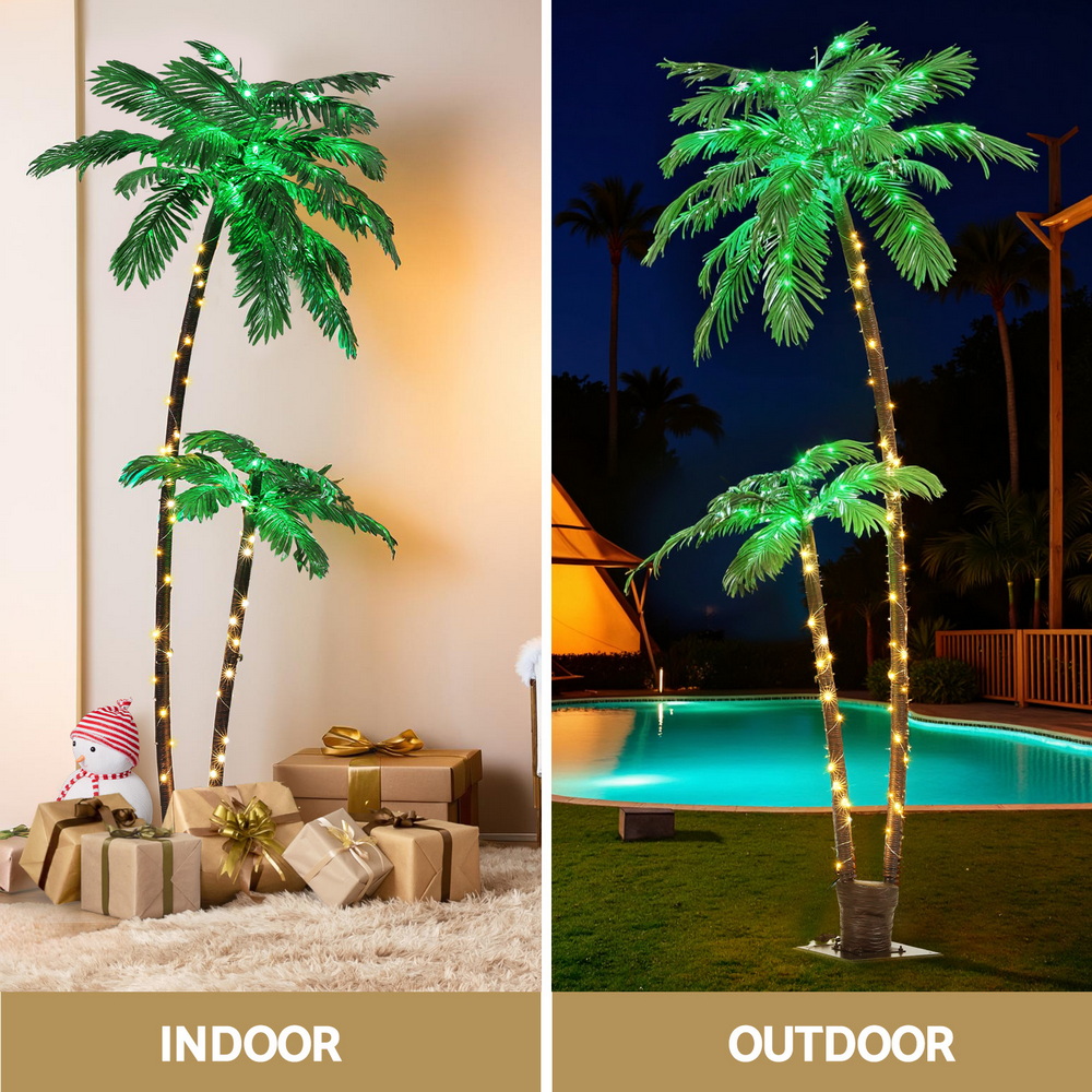 Jingle Jollys Christmas Tree 2.1m LED Lighted Xmas Palm Trees Party Decorations view 5