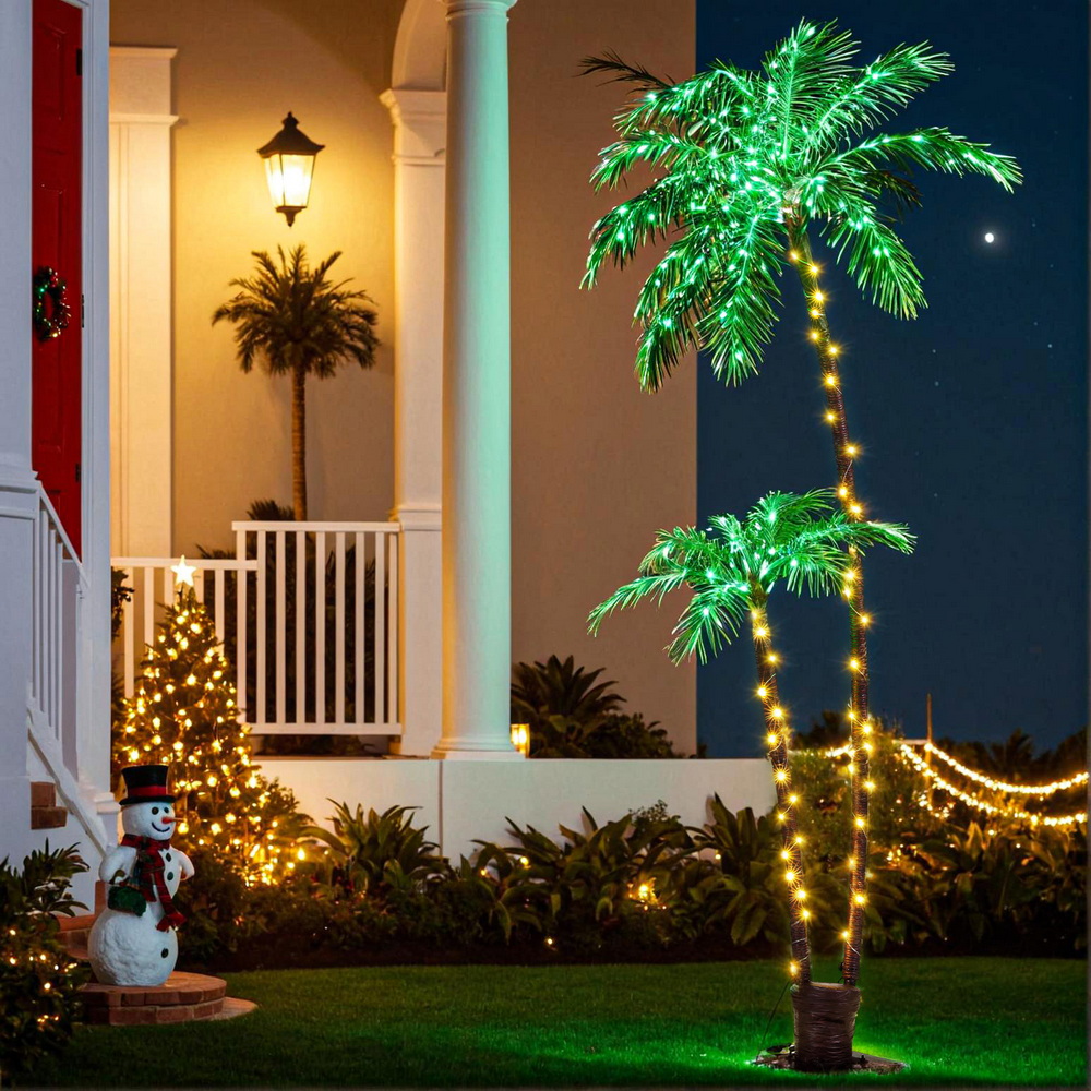 Jingle Jollys Christmas Tree 2.1m LED Lighted Xmas Palm Trees Party Decorations view 7