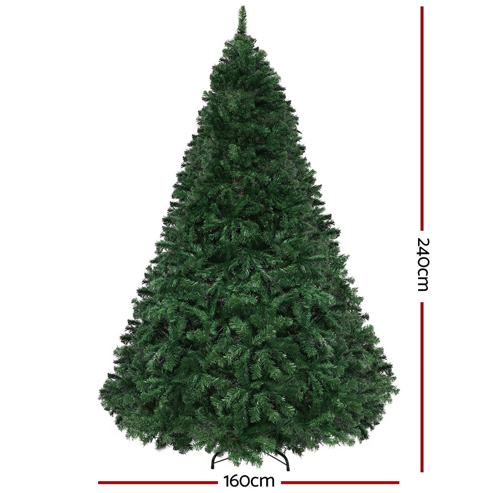 Jingle Jollys Christmas Tree 2.4M Xmas Tree Decoration 8 Light Mode Multi Colour view 2