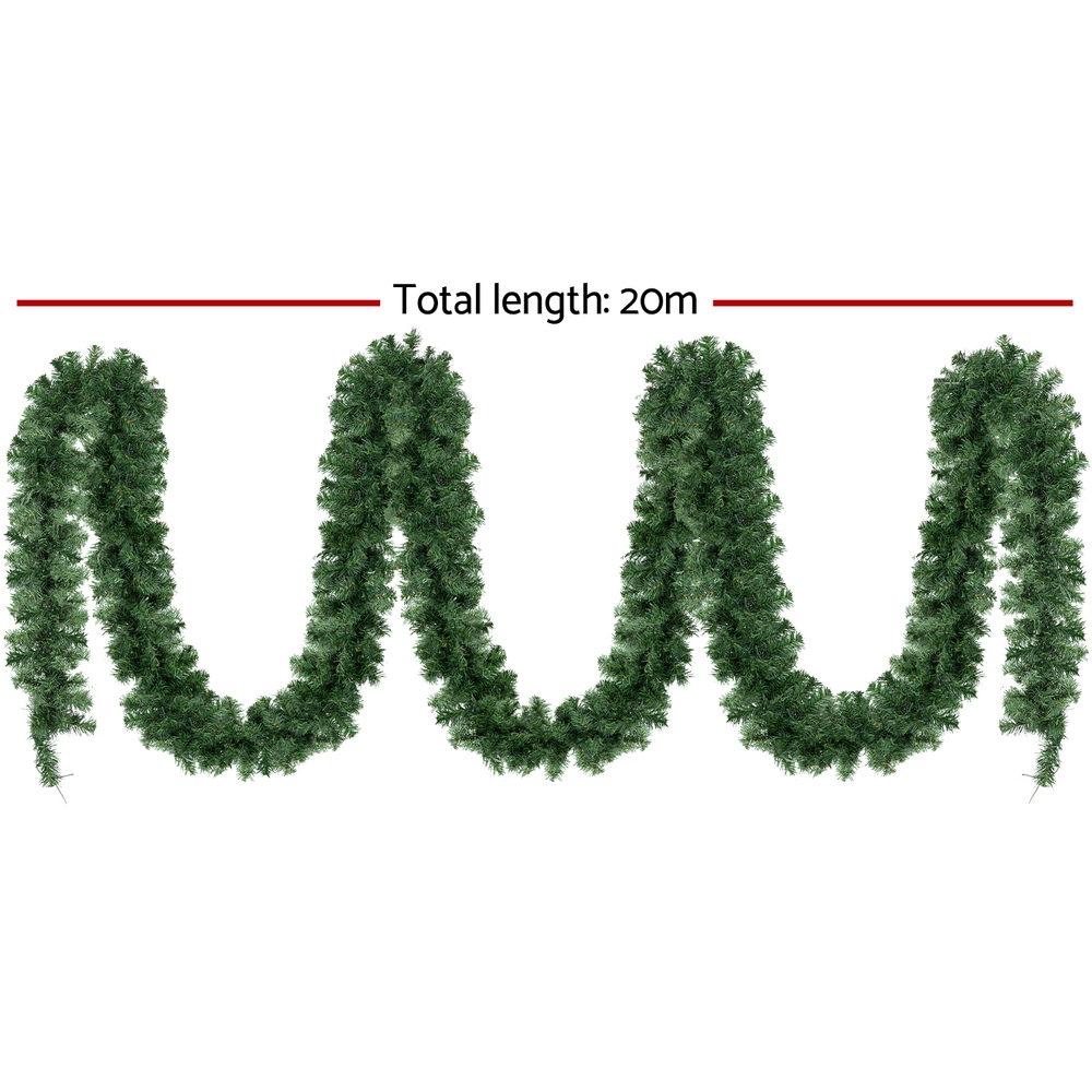 Jingle Jollys 20M Christmas Garland LED Lights Party Xmas Decorations 1400 Tips view 2