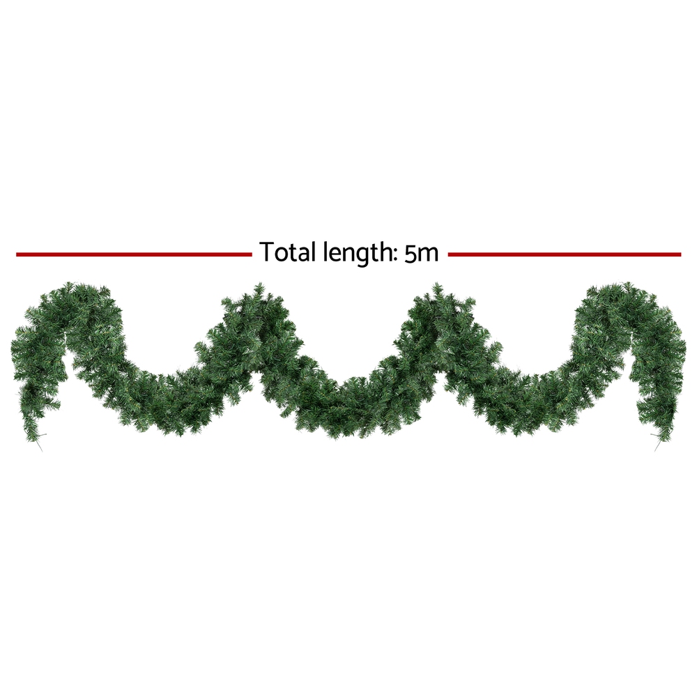Jingle Jollys 5M Christmas Garland LED Lights Party Xmas Decorations 380 TIPS view 2