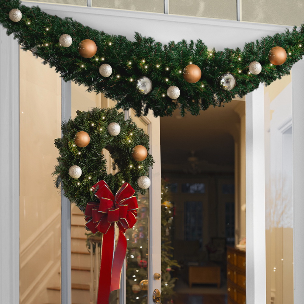Jingle Jollys 1.8m Christmas Garland Xmas Decorations Green Wedding Party view 7