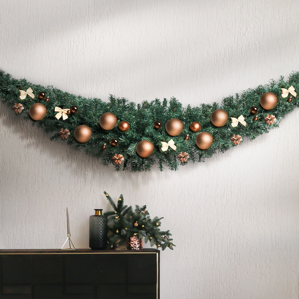 Jingle Jollys 1.8m Christmas Garland Xmas Decorations Green Wedding Party view 8