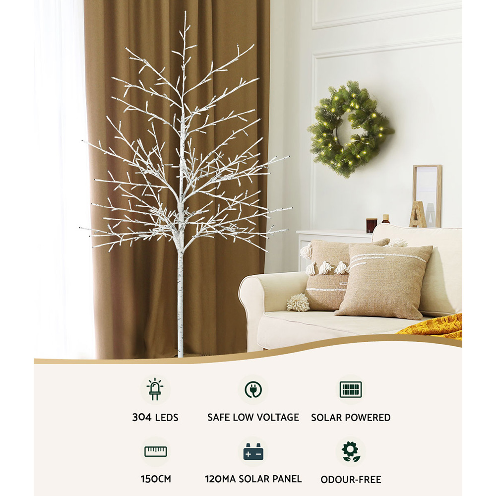 1.5M Christmas Tree 304 LED Solar Jingle Jollys view 3