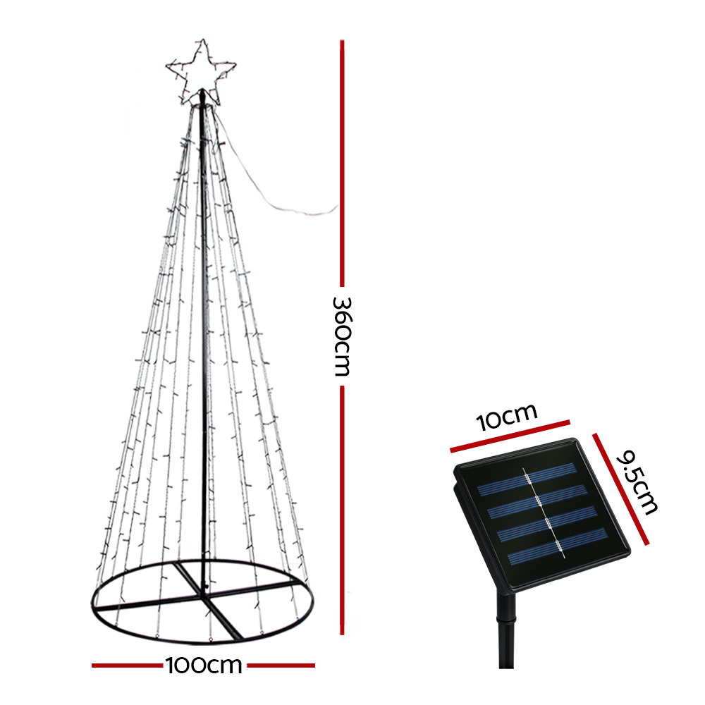 3.6M Christmas Tree 400 LED Solar Jingle Jollys view 2