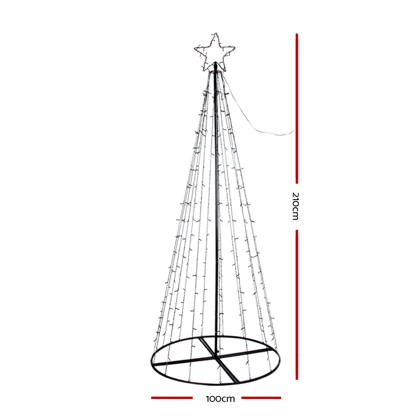 2.1M Christmas Tree 264 LED Solar Jingle Jollys view 2