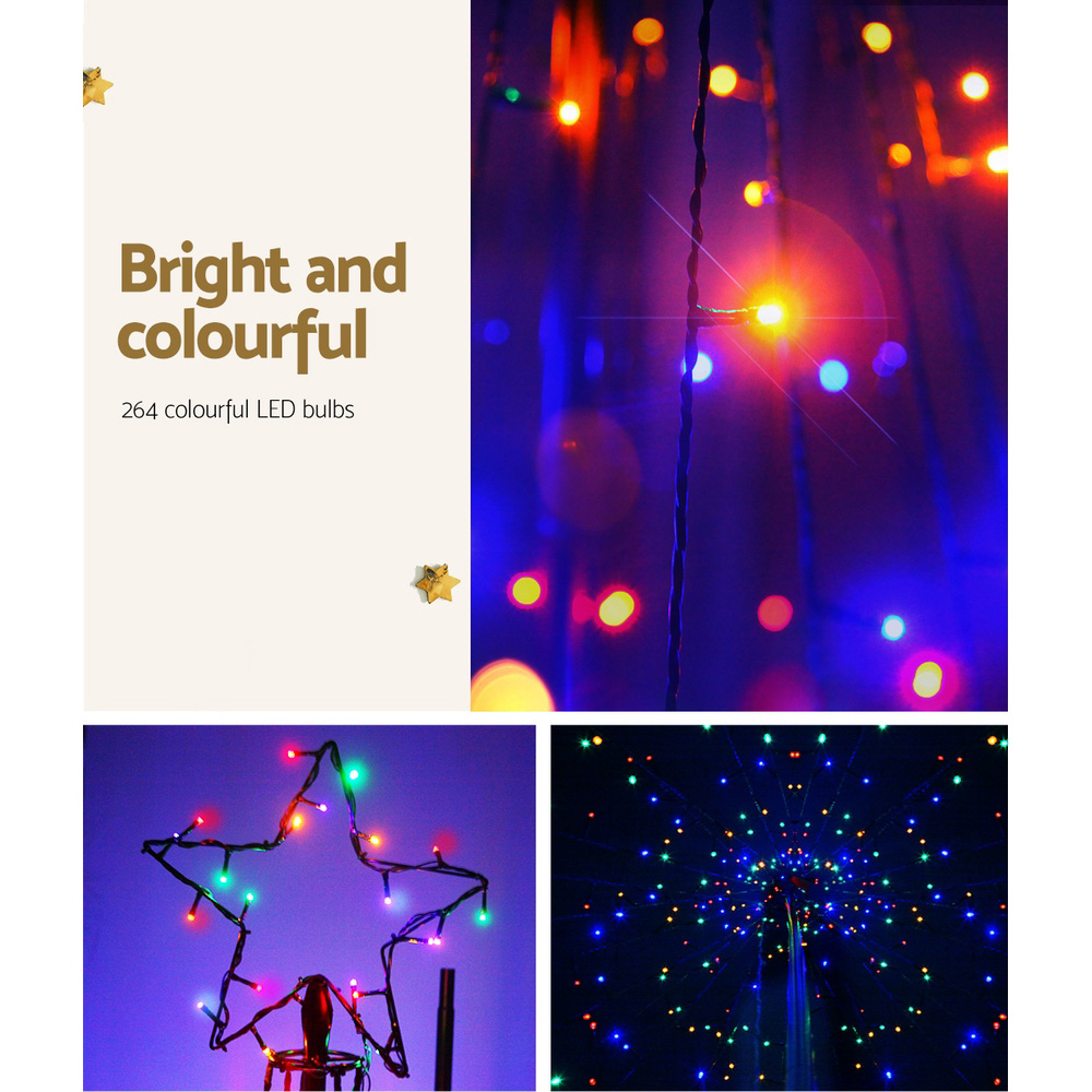 2.1M Christmas Tree 264 LED Solar Jingle Jollys view 4