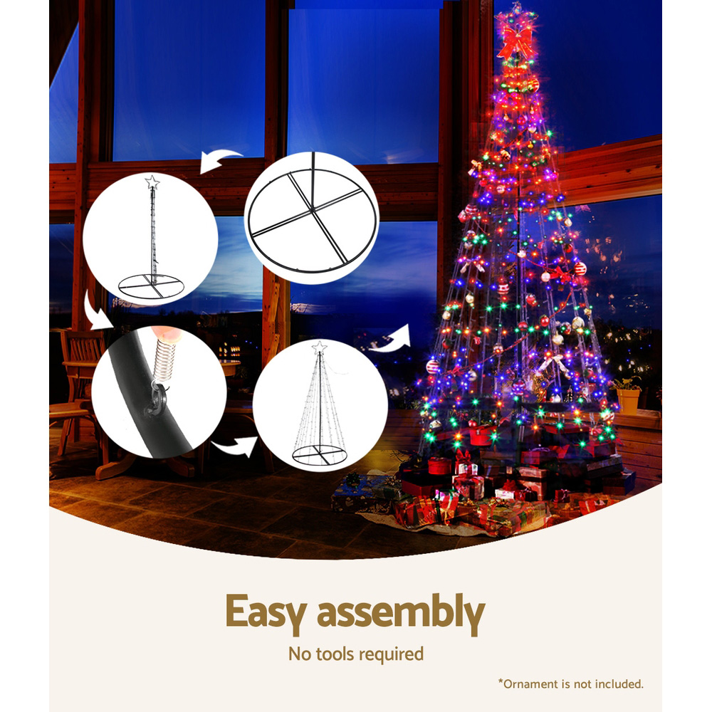 2.1M Christmas Tree 264 LED Solar Jingle Jollys view 6