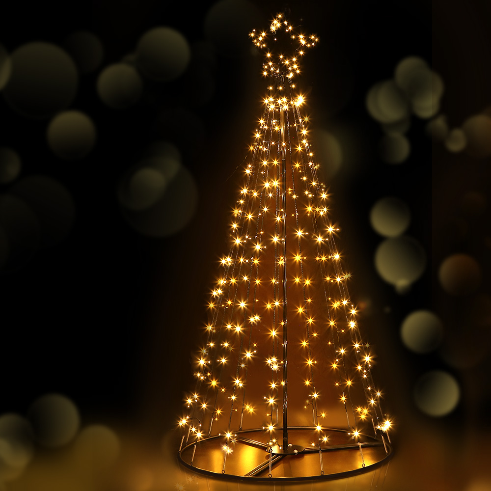 2.1M Christmas Tree LED Solar Warm Jingle Jollys view 8