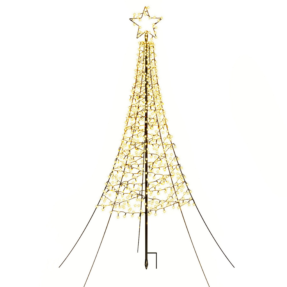 Jingle Jollys Solar Christmas Tree 2.1m 320 LED Net Lights Xmas Trees Decoration — image 1