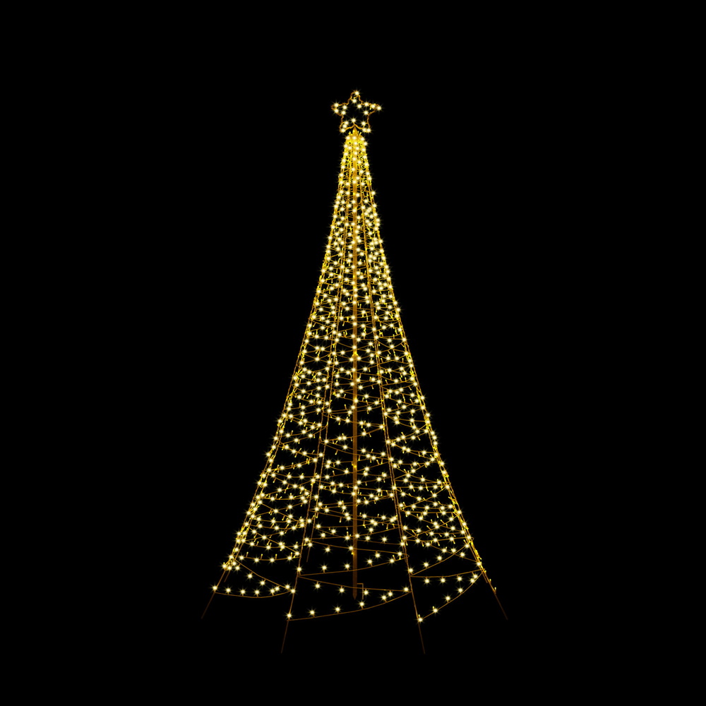 Jingle Jollys Solar Christmas Tree 2.1m 320 LED Net Lights Xmas Trees Decoration view 3