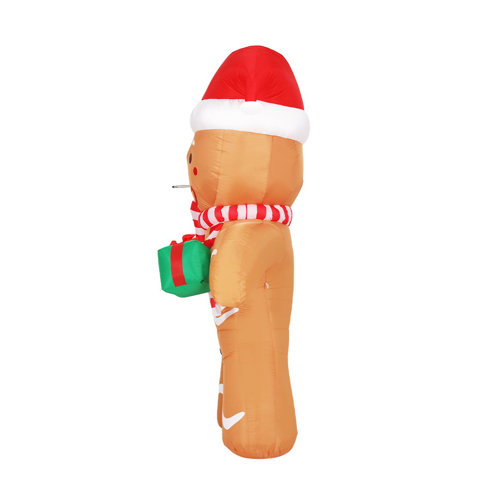 Jingle Jollys Christmas Inflatable Gingerbread Man 2.4M Illuminated Decorations view 4