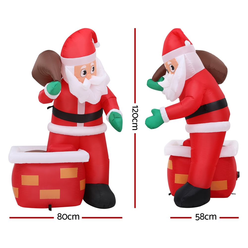 Jingle Jollys Christmas Inflatable Santa Illuminated Decorations view 2