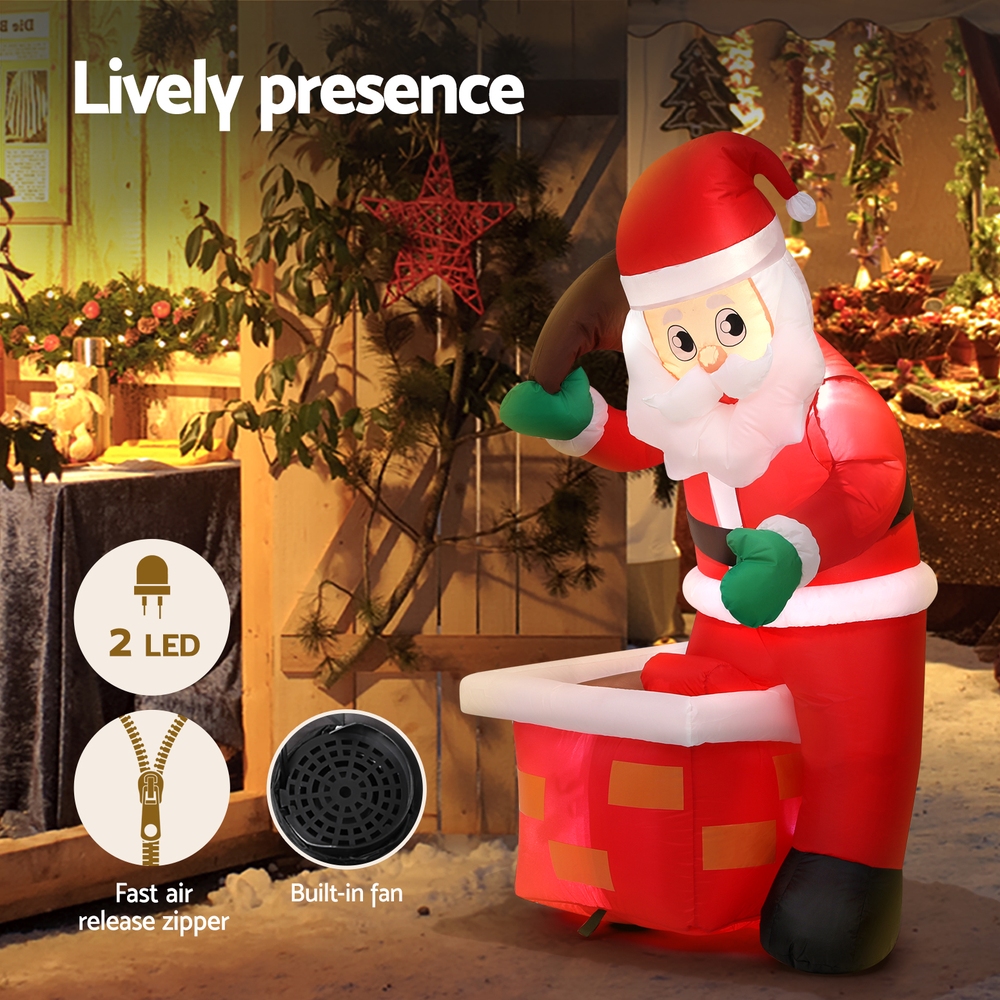 Jingle Jollys Christmas Inflatable Santa Illuminated Decorations view 5