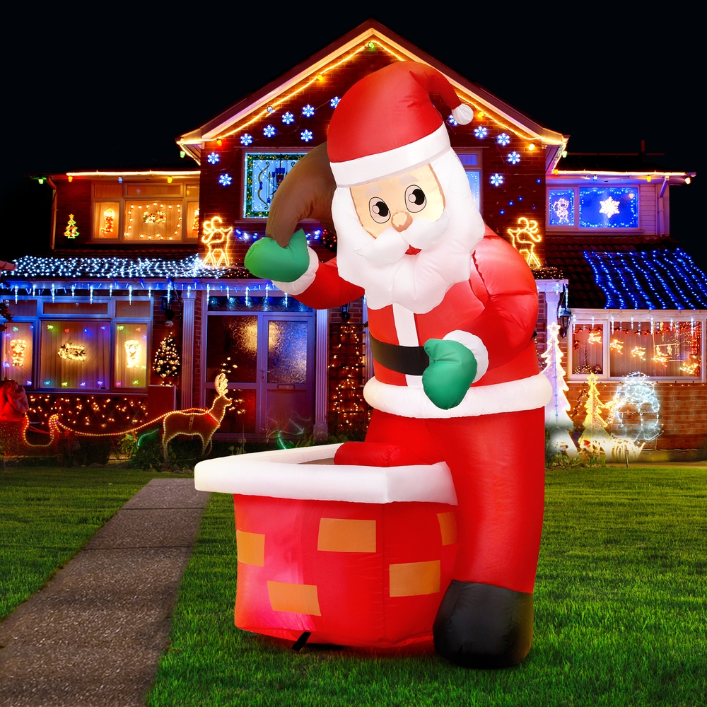 Jingle Jollys Christmas Inflatable Santa Illuminated Decorations view 7