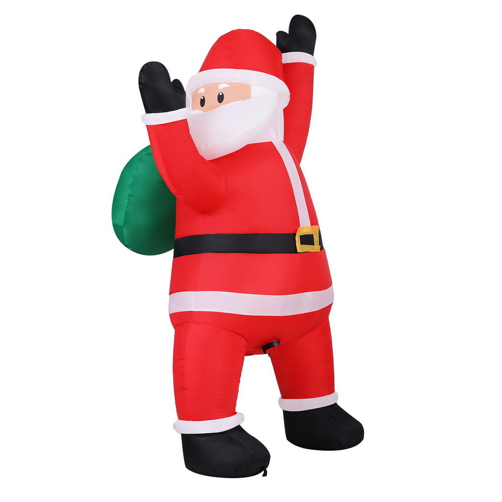 Jingle Jollys Christmas Inflatable Santa Climbing LED Illuminated Decorations 1.9M — image 1