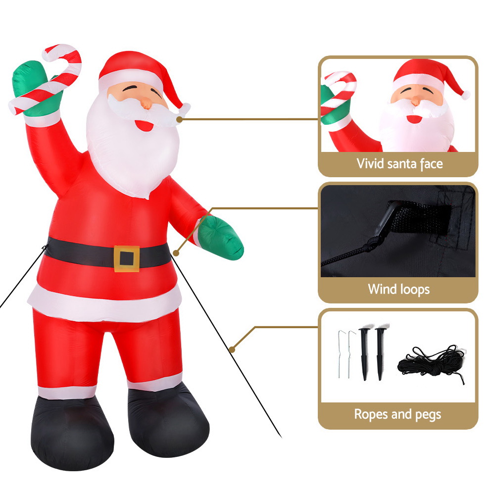 Jingle Jollys Christmas Inflatable Santa 3M Illuminated Decorations view 5