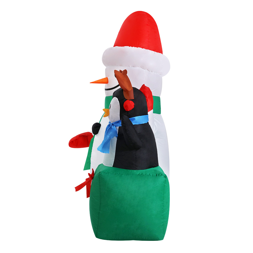 Jingle Jollys Christmas Inflatable Snowman 1.8M Illuminated Decorations view 4