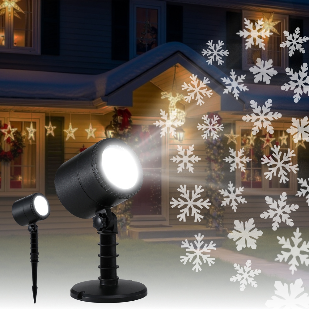 Jingle Jollys Christmas Lights Laser Light Snowflake Projector Indoor Outdoor view 7