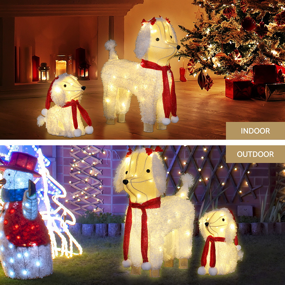 Jingle Jollys Christmas Lights 60 LED Fairy Light 2pcs Dog Decorations Set view 6
