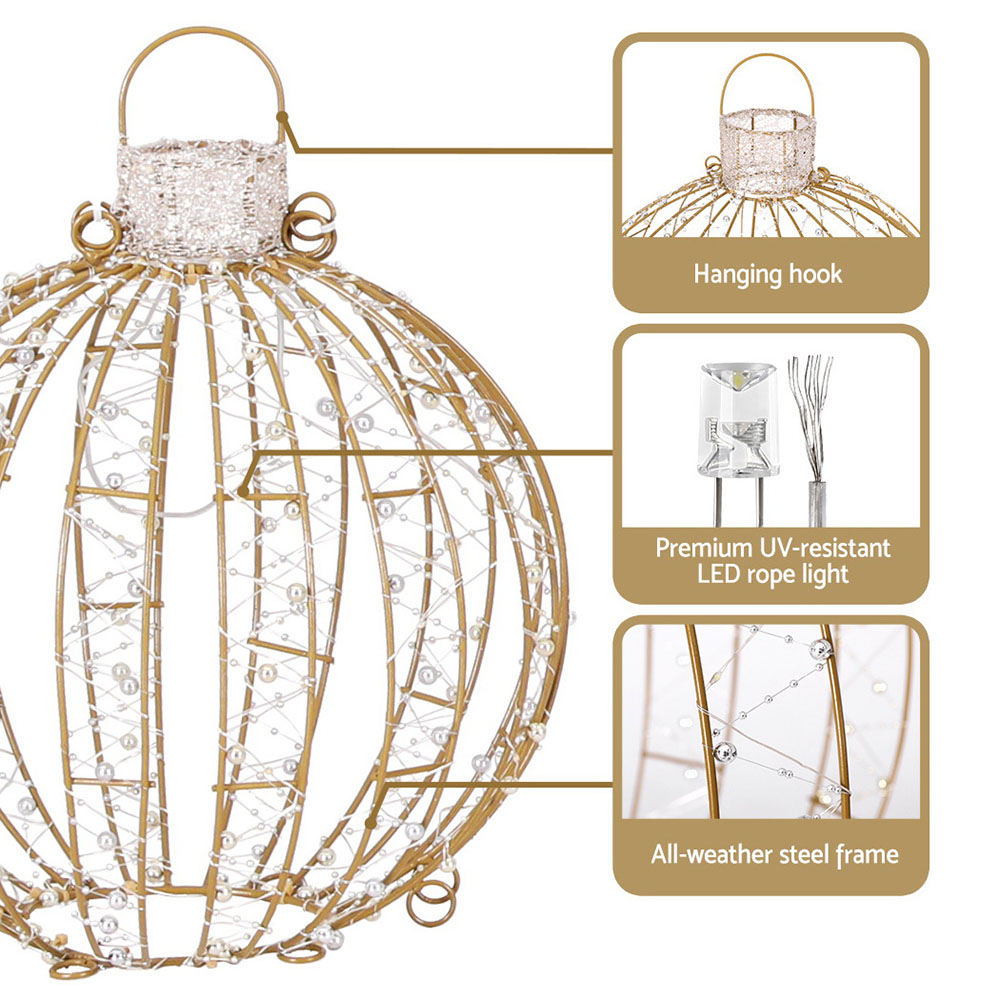 Jingle Jollys Christmas Lights 360 LED Fairy Light 3pcs Ball Decorations Set view 6