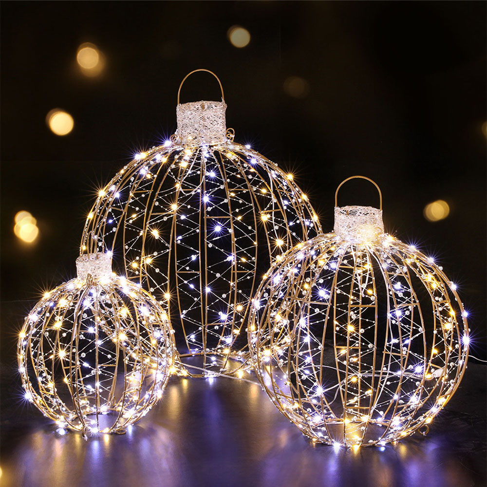 Jingle Jollys Christmas Lights 360 LED Fairy Light 3pcs Ball Decorations Set view 7