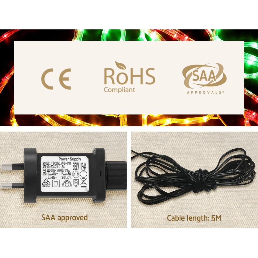 0.76M Christmas Lights 216 LED Bell Motif Light Decorations Jingle Jollys view 6