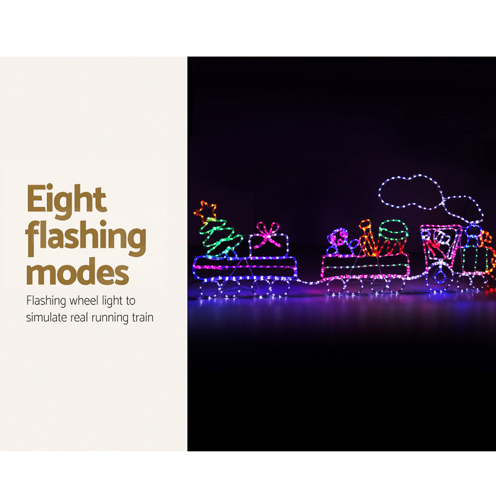 Jingle Jollys Christmas Lights LED Train Xmas Decoration Multi Colour view 6