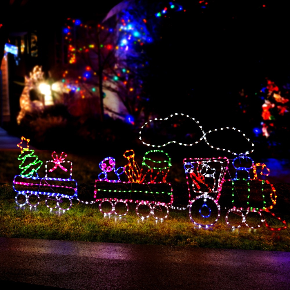Jingle Jollys Christmas Lights LED Train Xmas Decoration Multi Colour view 8