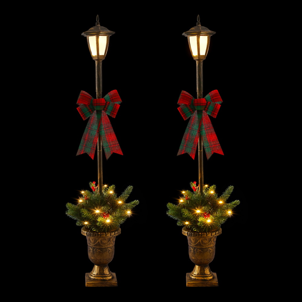 Jingle Jollys Christmas Lights 125cm Lamp Post 50 LED Fairy Light Decorations view 3