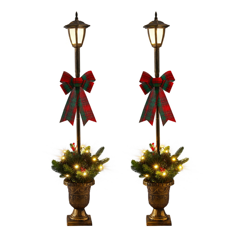 Jingle Jollys Christmas Lights 125cm Lamp Post 50 LED Fairy Light Decorations view 4