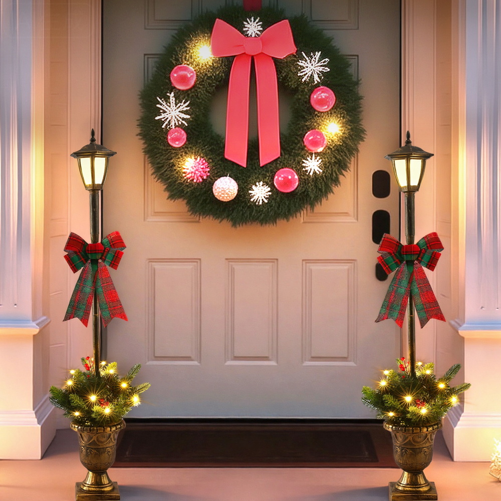 Jingle Jollys Christmas Lights 125cm Lamp Post 50 LED Fairy Light Decorations view 7