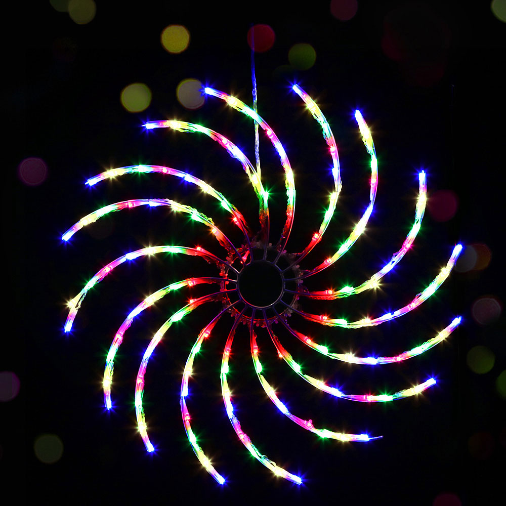 0.5M Christmas Lights 128 LED Spin Motif Light Decorations Jingle Jollys view 8