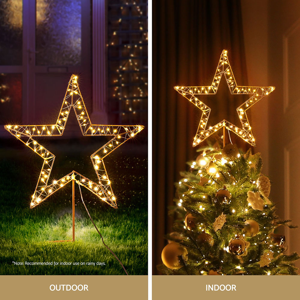 Jingle Jollys Christmas Lights 100 LED Fairy Light Ground Star Garden Decoration view 5