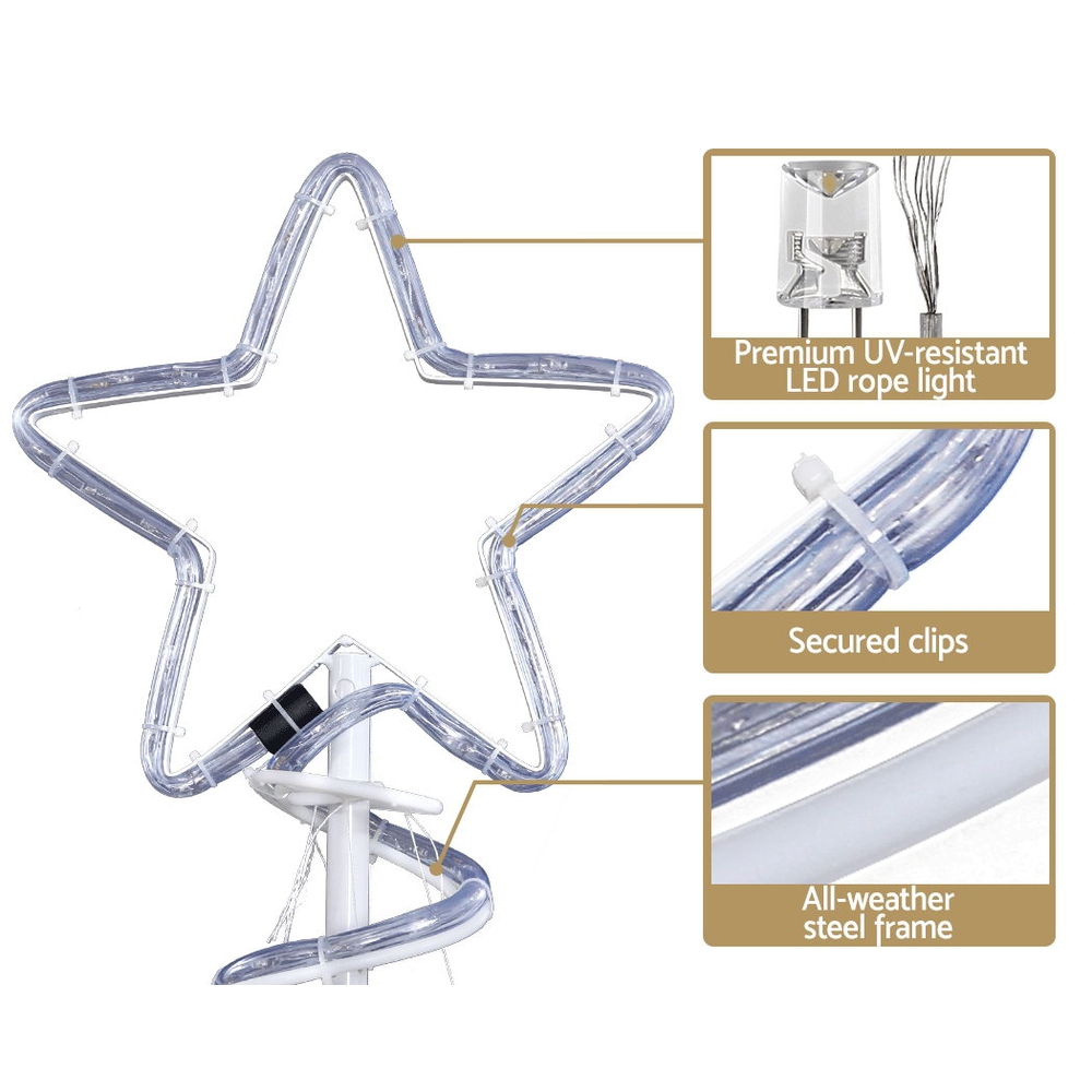 Jingle Jollys Christmas Lights 188cm Tree 288 LED Decorations view 3
