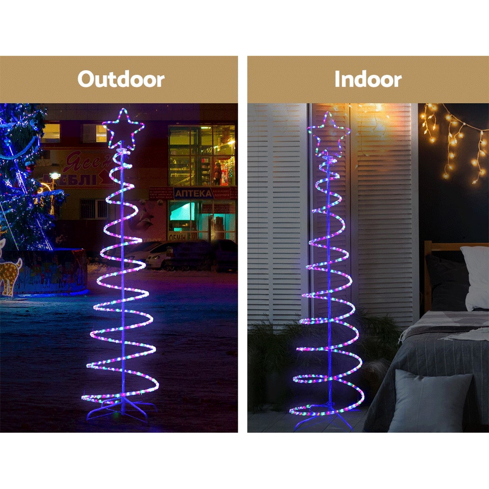 Jingle Jollys Christmas Lights 188cm Tree 288 LED Decorations view 5