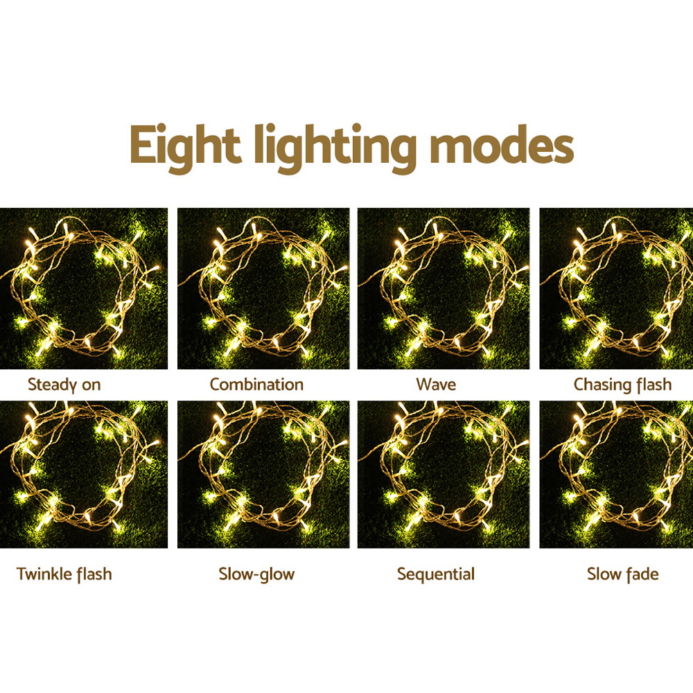Jingle Jollys 100M Christmas Lights String Light 500 LED Warm White view 4
