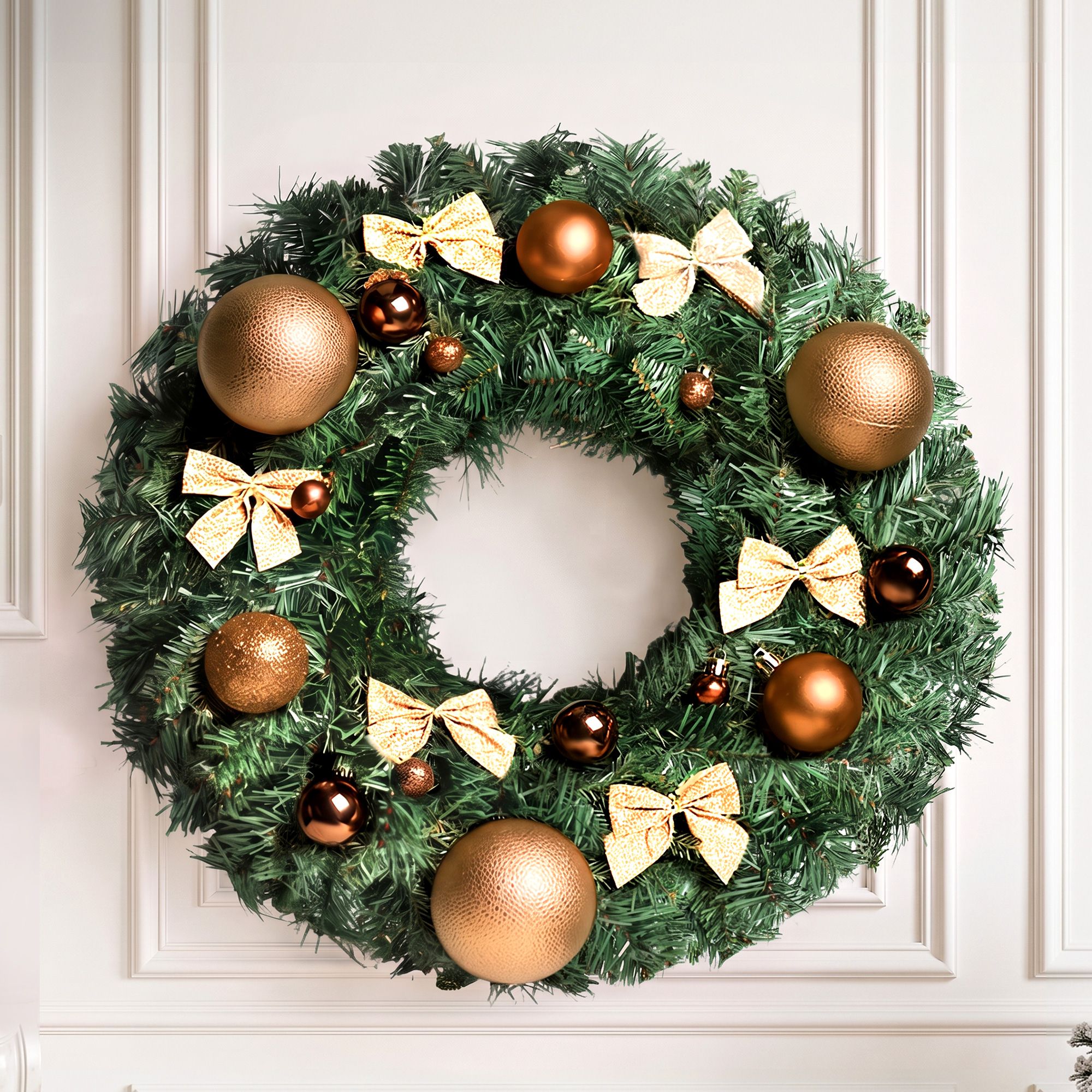 Jingle Jollys Christmas Wreath 60cm Artificial Green Garland Door Decoration view 8