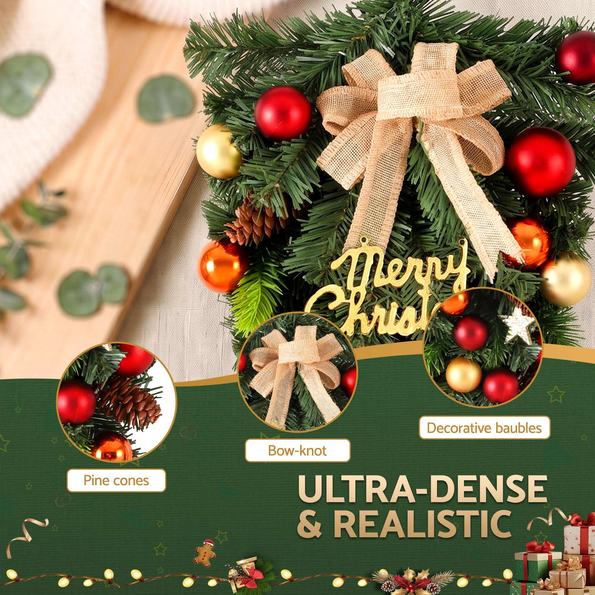 Jingle Jollys Hanging Christmas Garland 50CM Ornaments Party Decorations view 5