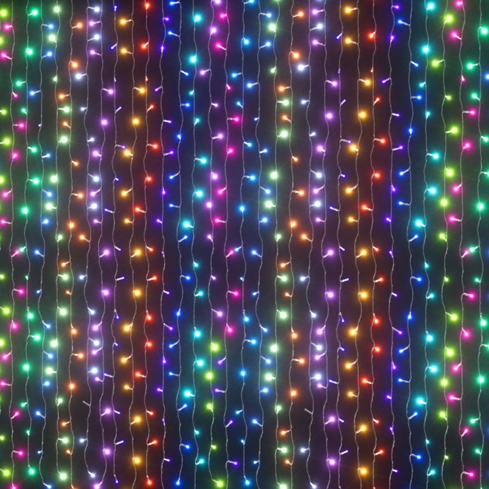 Jingle Jollys 6x3m Christmas Curtain Lights 960 LED RGB Remote Hanging Fairy — image 1
