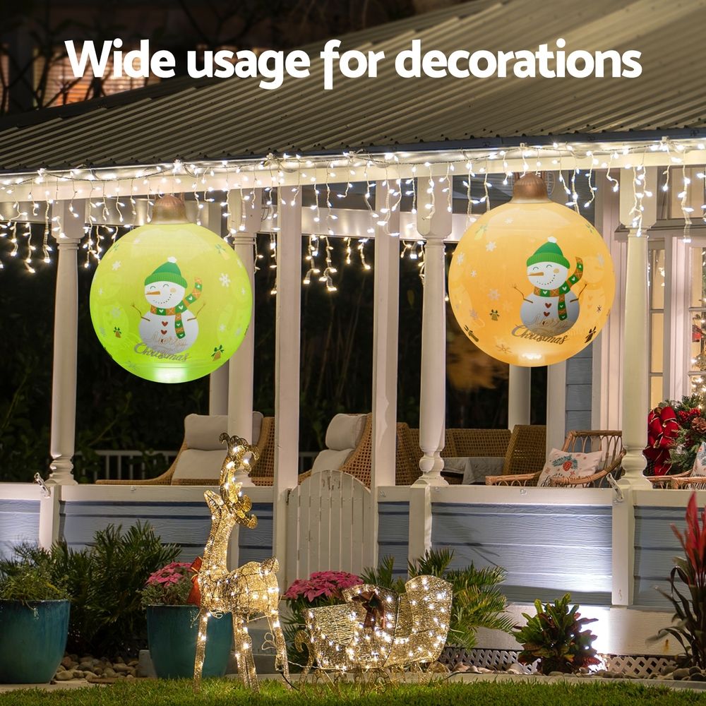 Jingle Jollys Christmas Inflatable Ball 60cm Led Illuminated Snowman Xmas Decor view 6