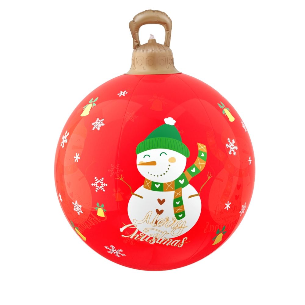 Jingle Jollys Christmas Inflatable Ball 60cm Illuminated Led Snowman Xmas Decor view 4