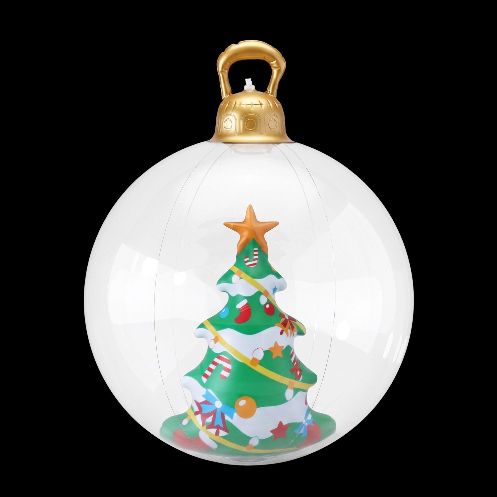 Jingle Jollys Christmas Inflatable Ball 60cm Tree Decoration Giant Bauble Clear view 2