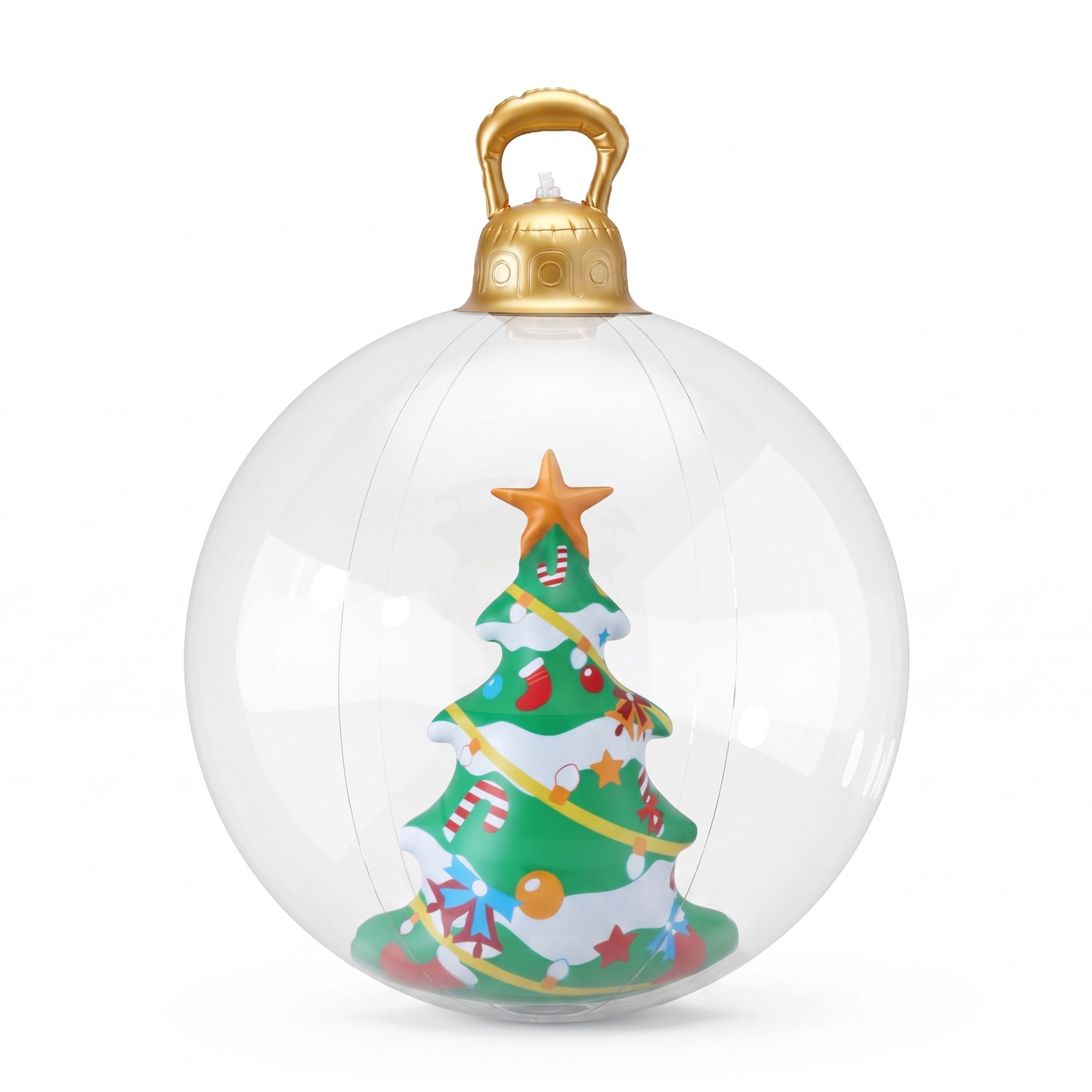 Jingle Jollys Christmas Inflatable Ball 60cm Tree Decoration Giant Bauble Clear view 4