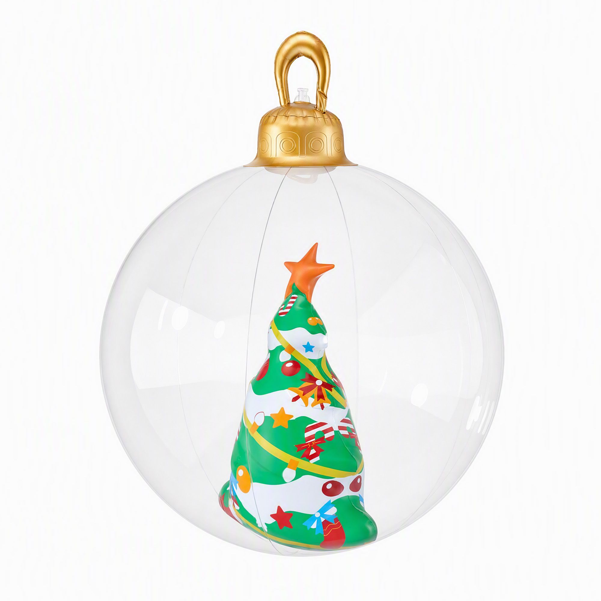 Jingle Jollys Christmas Inflatable Ball 60cm Tree Decoration Giant Bauble Clear view 5