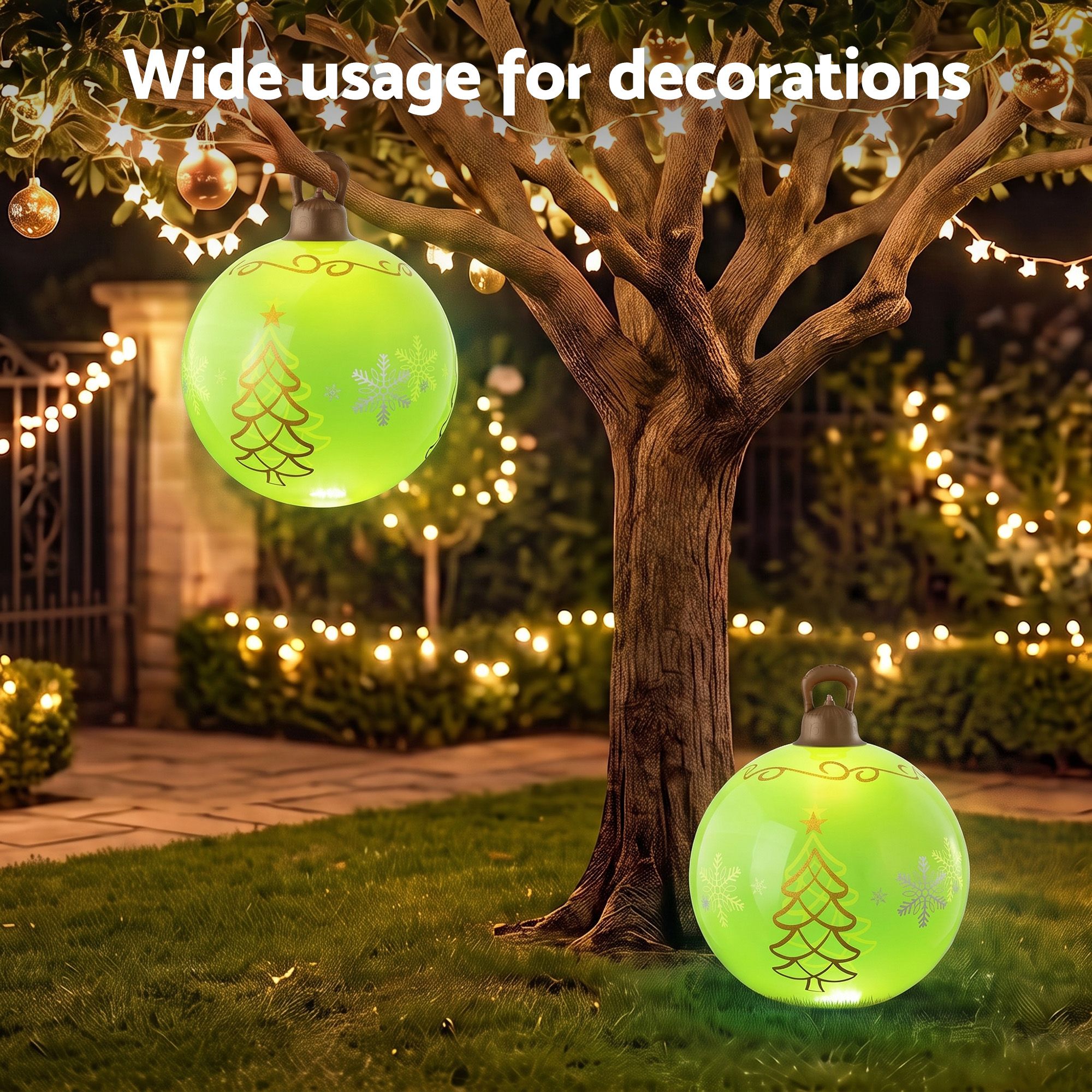 Jingle Jollys Christmas Inflatable Ball 60cm Led Illuminated Xmas Decoration view 8