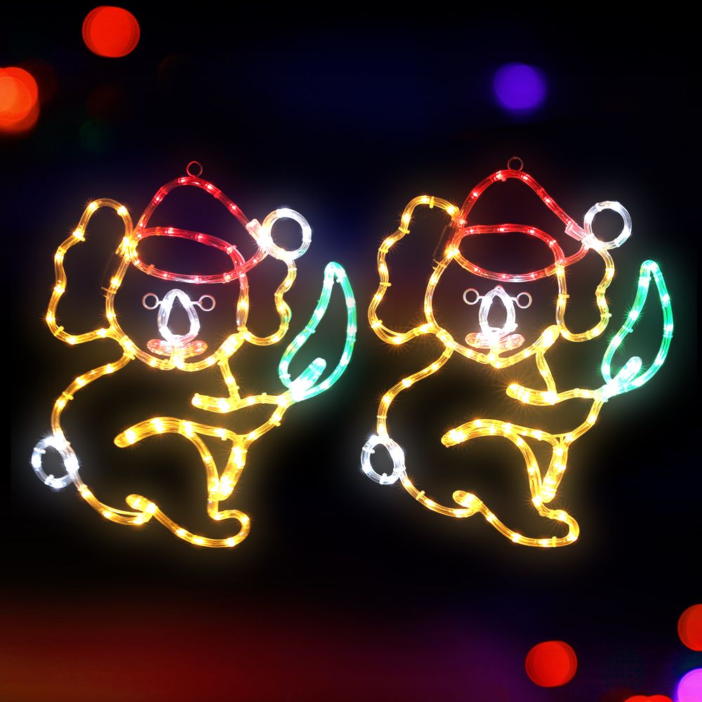 Jingle Jollys Christmas Lights LED Koala Xmas Decoration Home 2 Pcs — image 1