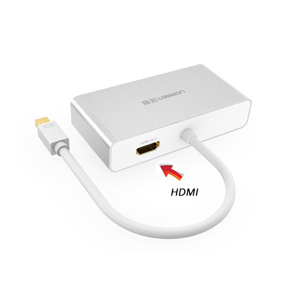 UGREEN 3-in-1 Mini DisplayPort to HDMI&VGA&DVI converter - white (10438) view 2