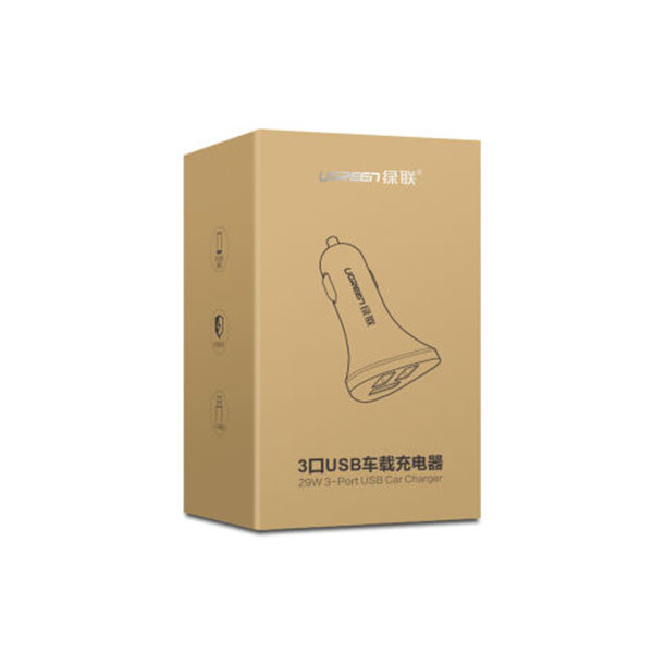 Ugreen 29W 3 Port USB Car Charger White ACBUGN40285 view 2