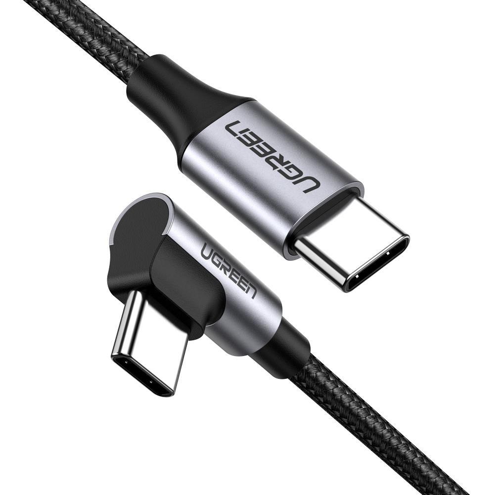 UGREEN USB-C to Angled USB 2.0 C M/M Round Cable Aluminum Shell Nickel Plating